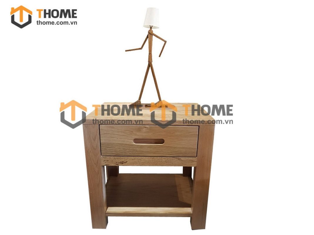 Tủ đầu giường gỗ sồi tự nhiên 2 hộc kéo Cuba TDG-08SM