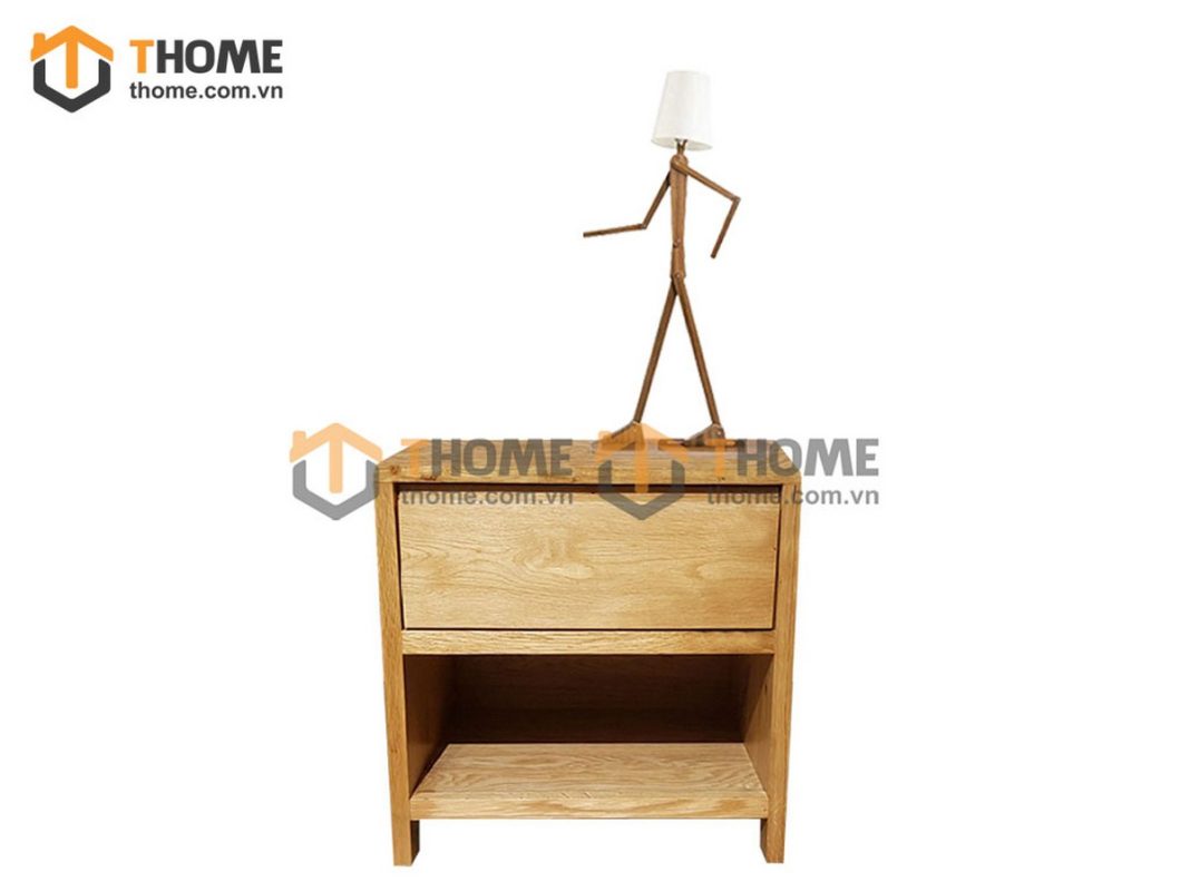 Tủ đầu giường gỗ sồi tự nhiên 2 hộc kéo Cuba TDG-08SM
