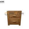 Tủ đầu giường gỗ sồi tự nhiên 2 hộc kéo Cuba màu tự nhiên TDG-09SM