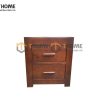Tủ đầu giường gỗ sồi tự nhiên 2 hộc kéo Cuba màu óc chó TDG-10SM
