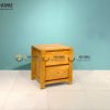 Tủ đầu giường gỗ sồi tự nhiên 2 hộc kéo Lakada màu tự nhiên TDG-03SM