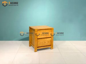 Tủ đầu giường gỗ sồi tự nhiên 2 hộc kéo Lakada màu tự nhiên TDG-03SM