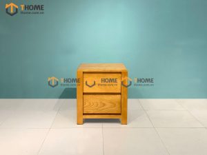Tủ đầu giường gỗ sồi tự nhiên 2 hộc kéo Lakada màu tự nhiên TDG-03SM