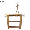 Tủ đầu giường gỗ sồi tự nhiên 2 hộc kéo Lakada màu trắng TDG-04SM