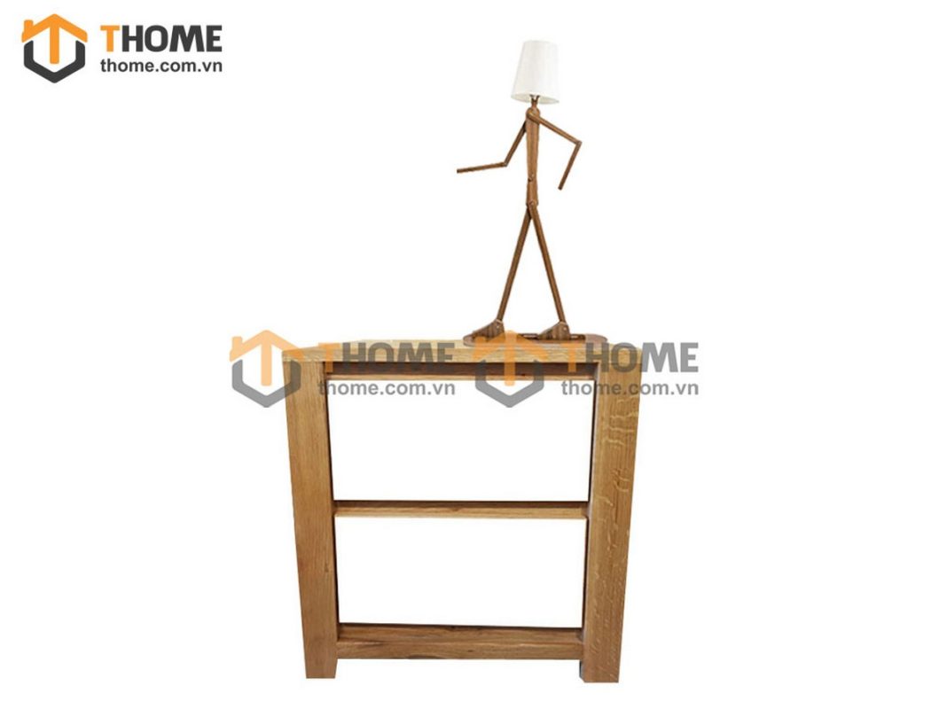Tủ đầu giường gỗ sồi tự nhiên 2 hộc kéo Lakada màu trắng TDG-04SM