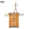 Tủ đầu giường gỗ sồi tự nhiên 3 hộc kéo Woodstock màu tự nhiên TDG-12SM