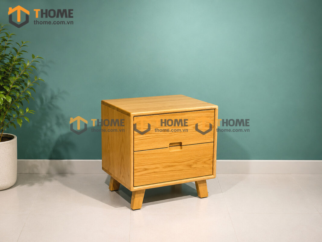 Tủ Đầu Giường Gỗ Sồi Tự Nhiên Capri TDG-02SN