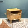Tủ đầu giường gỗ sồi tự nhiên Cuba 1 hộc kéo màu tự nhiên TDG-09SN