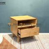 Tủ đầu giường gỗ sồi tự nhiên Cuba 1 hộc kéo màu tự nhiên TDG-09SN