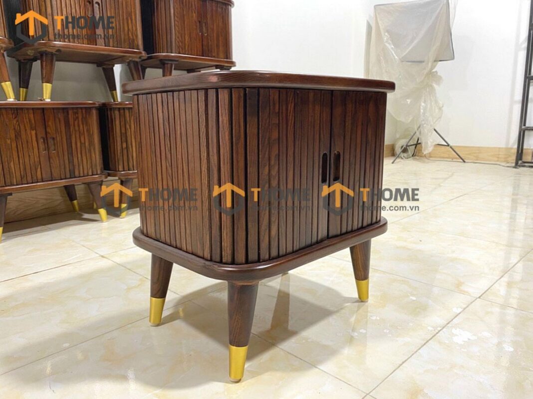 Tủ Đầu Giường Gỗ Sồi Tự Nhiên Lan Sọc TDG-01SN