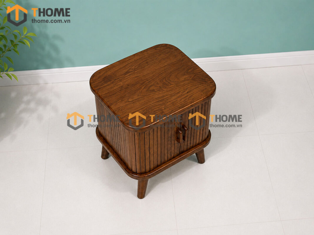 Tủ Đầu Giường Gỗ Sồi Tự Nhiên Lan Sọc TDG-01SN