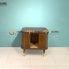 Tủ đầu giường gỗ sồi tự nhiên lan sọc lớn TDG-06SN