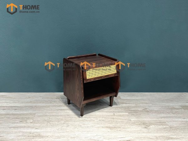 Tủ đầu giường gỗ sồi tự nhiên mây 1 hộc kéo TDG-08SN