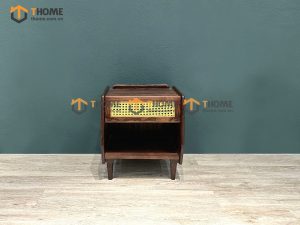 Tủ đầu giường gỗ sồi tự nhiên mây 1 hộc kéo TDG-08SN