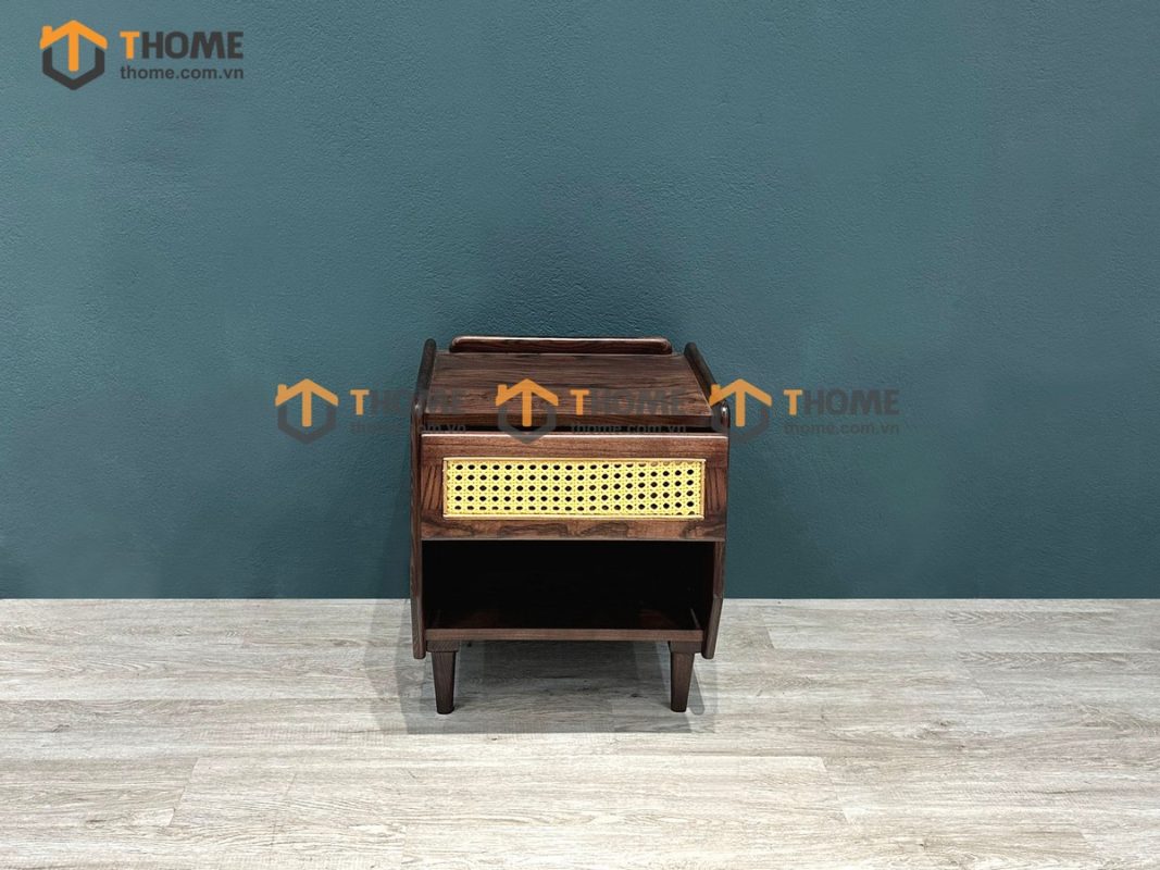Tủ đầu giường gỗ sồi tự nhiên mây 1 hộc kéo TDG-08SN