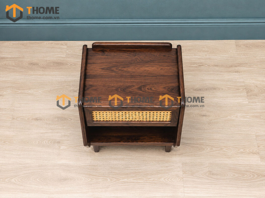 Tủ Đầu Giường Gỗ Sồi Tự Nhiên Mây 1 Hộc Kéo TDG-08SN