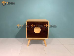 Tủ đầu giường gỗ sồi tự nhiên Omega 2 hộc kéo TDG-07SN