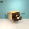 Tủ đầu giường gỗ sồi tự nhiên Omega 2 hộc kéo TDG-07SN