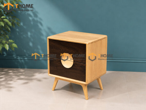 Tủ Đầu Giường Gỗ Sồi Tự Nhiên Omega 2 Hộc Kéo TDG-07SN
