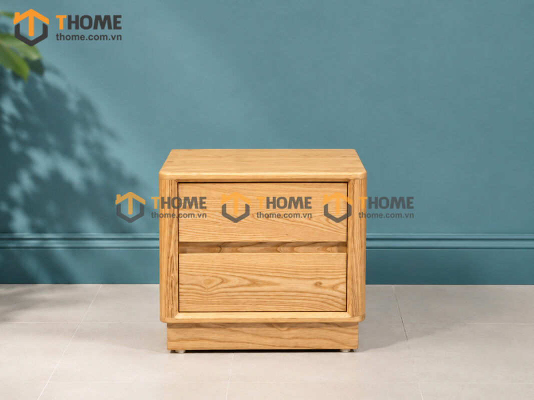 Tủ Đầu Giường Gỗ Sồi Tự Nhiên Sunrise Màu Tự Nhiên TDG-04SN
