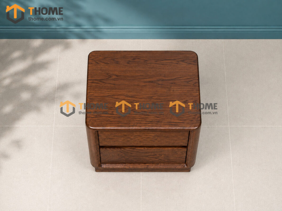 Tủ Đầu Giường Gỗ Sồi Tự Nhiên Sunrise Màu Óc Chó TDG-05SN
