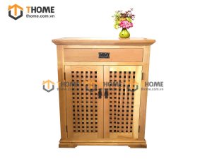 Tủ giày gỗ sồi tự nhiên 2 cánh 1 hộc kéo Caro TG-09SM