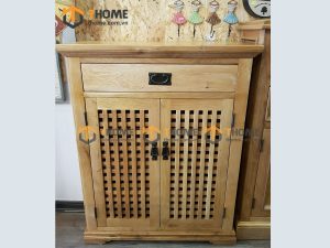 Tủ giày gỗ sồi tự nhiên 2 cánh 1 hộc kéo Caro TG-09SM