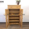 Tủ giày gỗ sồi tự nhiên 2 cánh 1 hộc kéo Morris TG-02SM