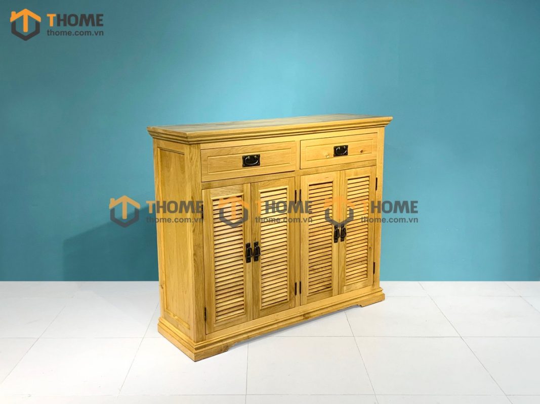 Tủ giày gỗ sồi tự nhiên 3 cánh 1 hộc kéo Harris TG-04SM