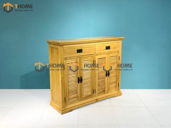 Tủ giày gỗ sồi tự nhiên 3 cánh 1 hộc kéo Harris TG-04SM