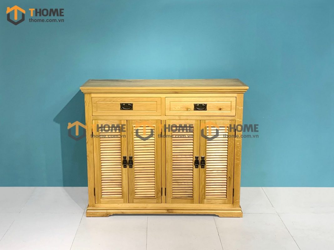 Tủ giày gỗ sồi tự nhiên 3 cánh 1 hộc kéo Harris TG-04SM