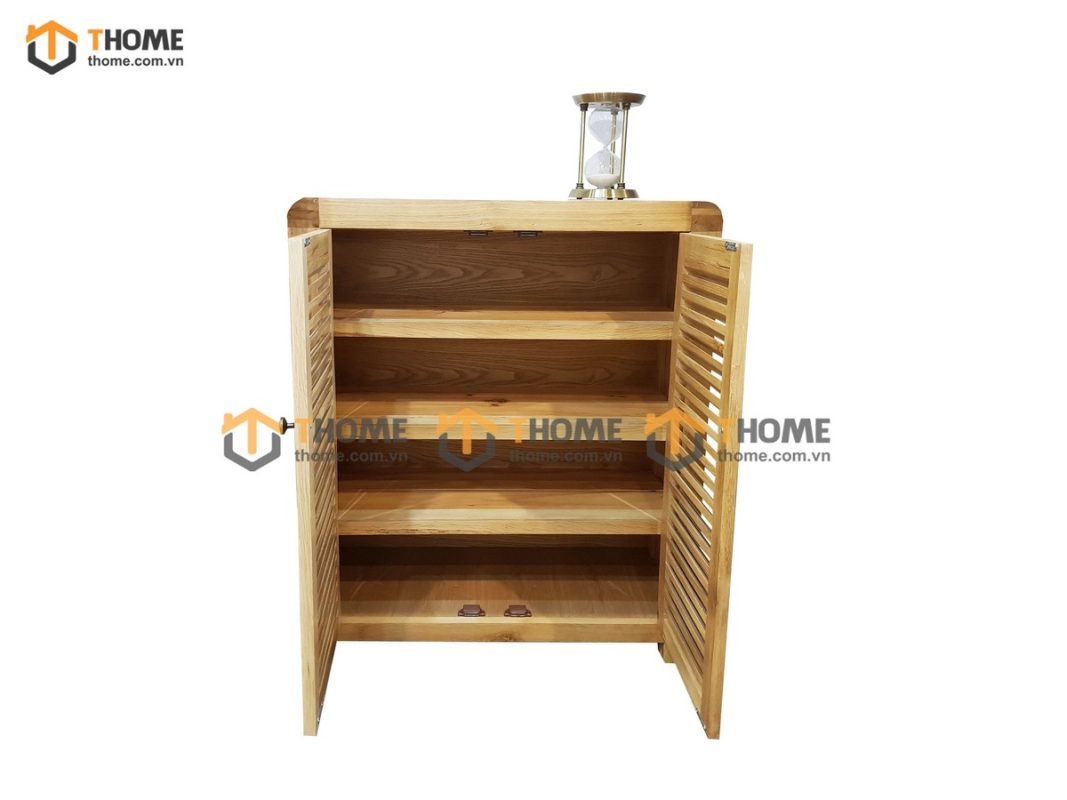Tủ giày gỗ sồi tự nhiên 2 cánh mở Harris TG-13SM
