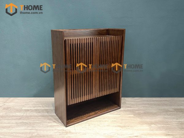Tủ giày gỗ sồi tự nhiên 2 cánh sọc đứng Capri TG-04SN