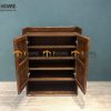 Tủ giày gỗ sồi tự nhiên 2 cánh sọc đứng Capri TG-04SN