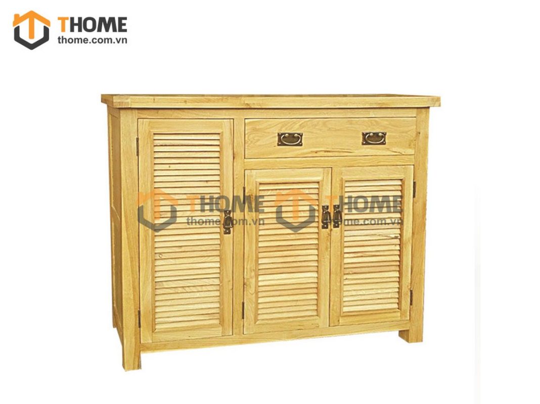Tủ giày gỗ sồi tự nhiên 3 cánh 1 hộc kéo Harris G-03SM