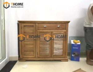 Tủ giày gỗ sồi tự nhiên 3 cánh 1 hộc kéo Harris G-03SM