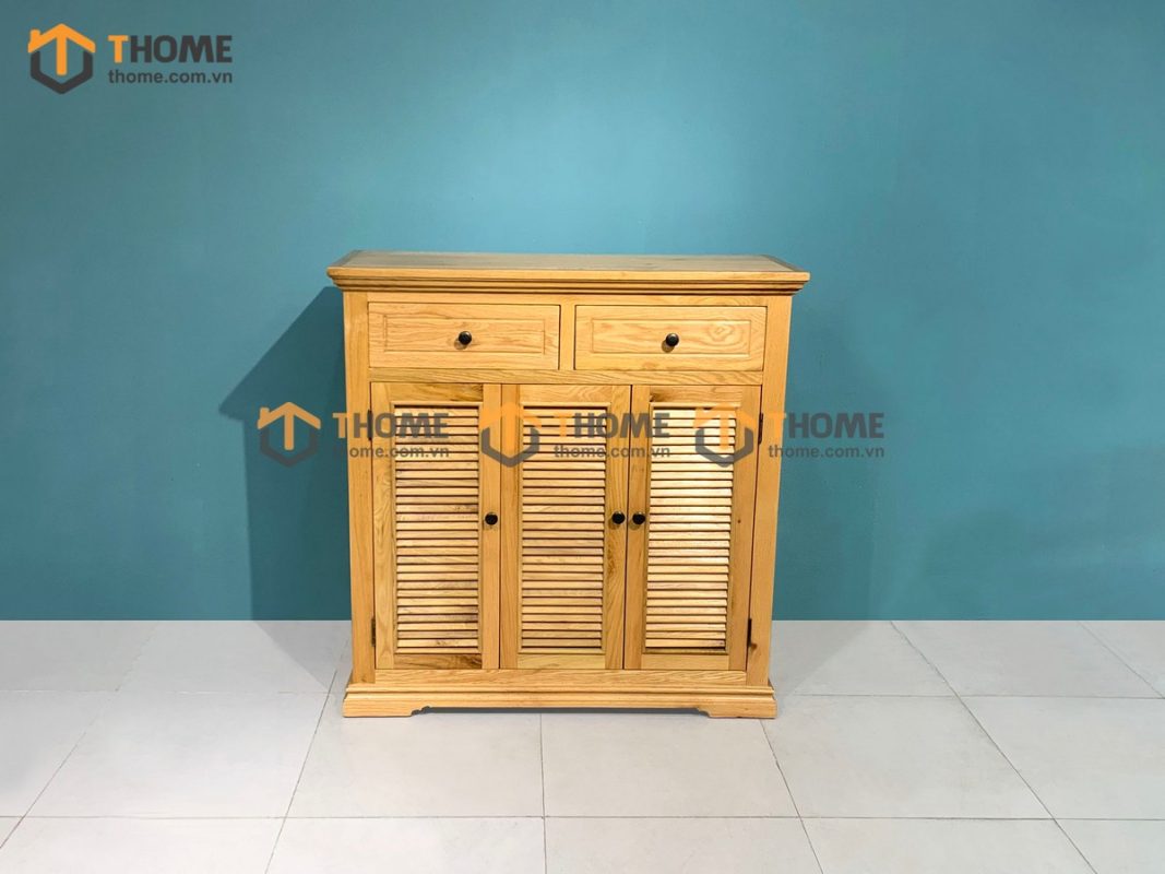 Tủ giày gỗ sồi tự nhiên 3 cánh 1 hộc kéo Tuscany TG-08SM