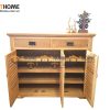 Tủ giày gỗ sồi tự nhiên 3 cánh 2 hộc kéo Caro TG-10SM