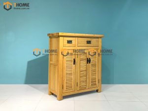 Tủ giày gỗ sồi tự nhiên 3 cánh 2 hộc kéo Harris TG-11SM