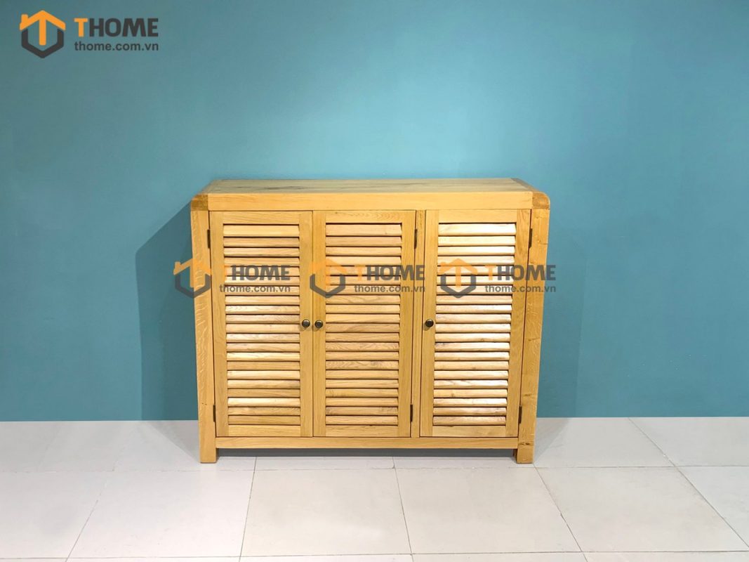 Tủ giày gỗ sồi tự nhiên 3 cánh mở Harris TG-14SM