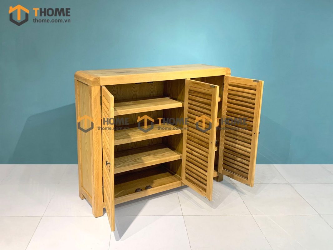 Tủ giày gỗ sồi tự nhiên 3 cánh mở Harris TG-14SM