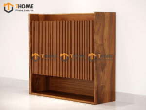 Tủ Giày Gỗ Sồi Tự Nhiên 3 Cánh Sọc Đứng Capri TG-05SN
