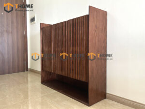 Tủ Giày Gỗ Sồi Tự Nhiên 3 Cánh Sọc Đứng Capri TG-05SN