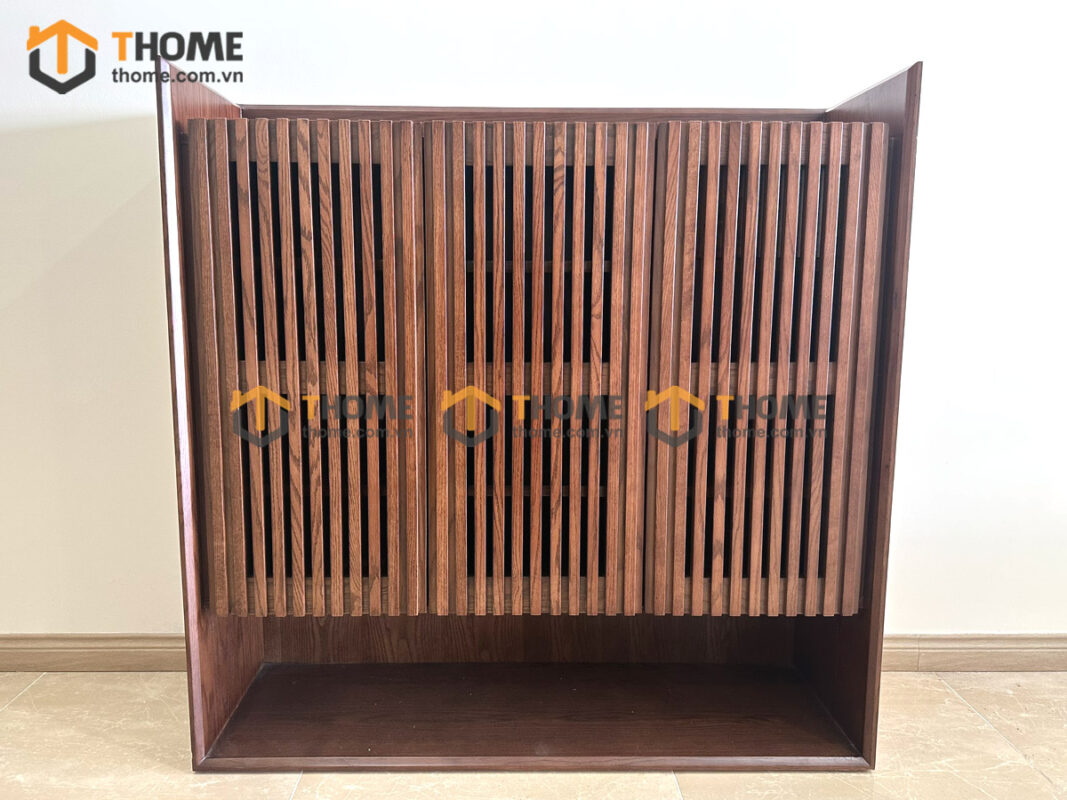 Tủ Giày Gỗ Sồi Tự Nhiên 3 Cánh Sọc Đứng Capri TG-05SN
