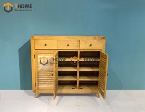 Tủ giày gỗ sồi tự nhiên 3 cánh 3 hộc kéo Nova TG-15SM