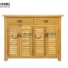 Tủ giày gỗ sồi tự nhiên 4 cánh 2 hộc kéo Harris TG-06SM