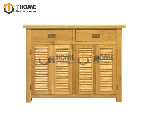 Tủ giày gỗ sồi tự nhiên 4 cánh 2 hộc kéo Harris TG-06SM