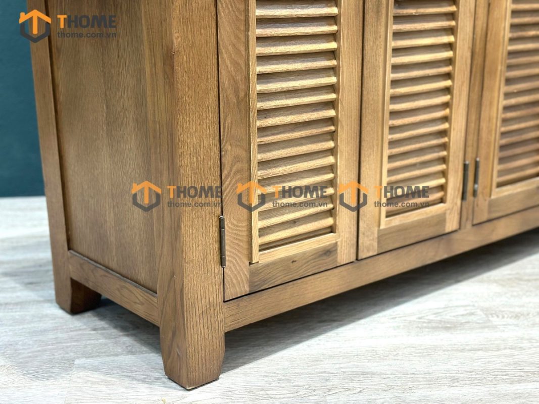 Tủ giày gỗ sồi tự nhiên 4 cánh 2 hộc kéo lá sách Harris TG-28SM