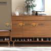 Tủ giày gỗ sồi tự nhiên 4 cánh âm Lux TG-07SN