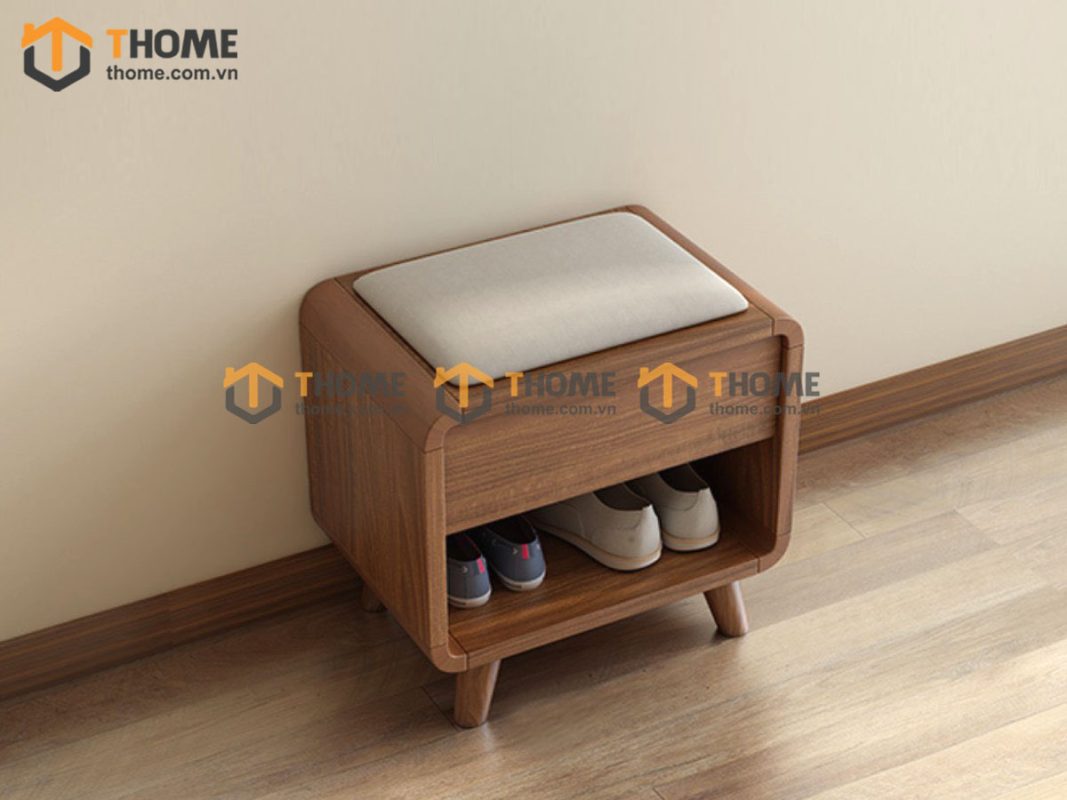 Tủ giày gỗ sồi tự nhiên 4 cánh âm Lux TG-07SN